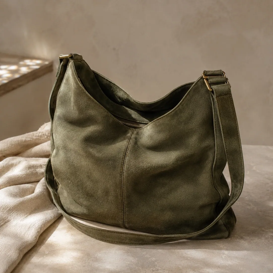 Verona mini shoulder bag in olive dusk