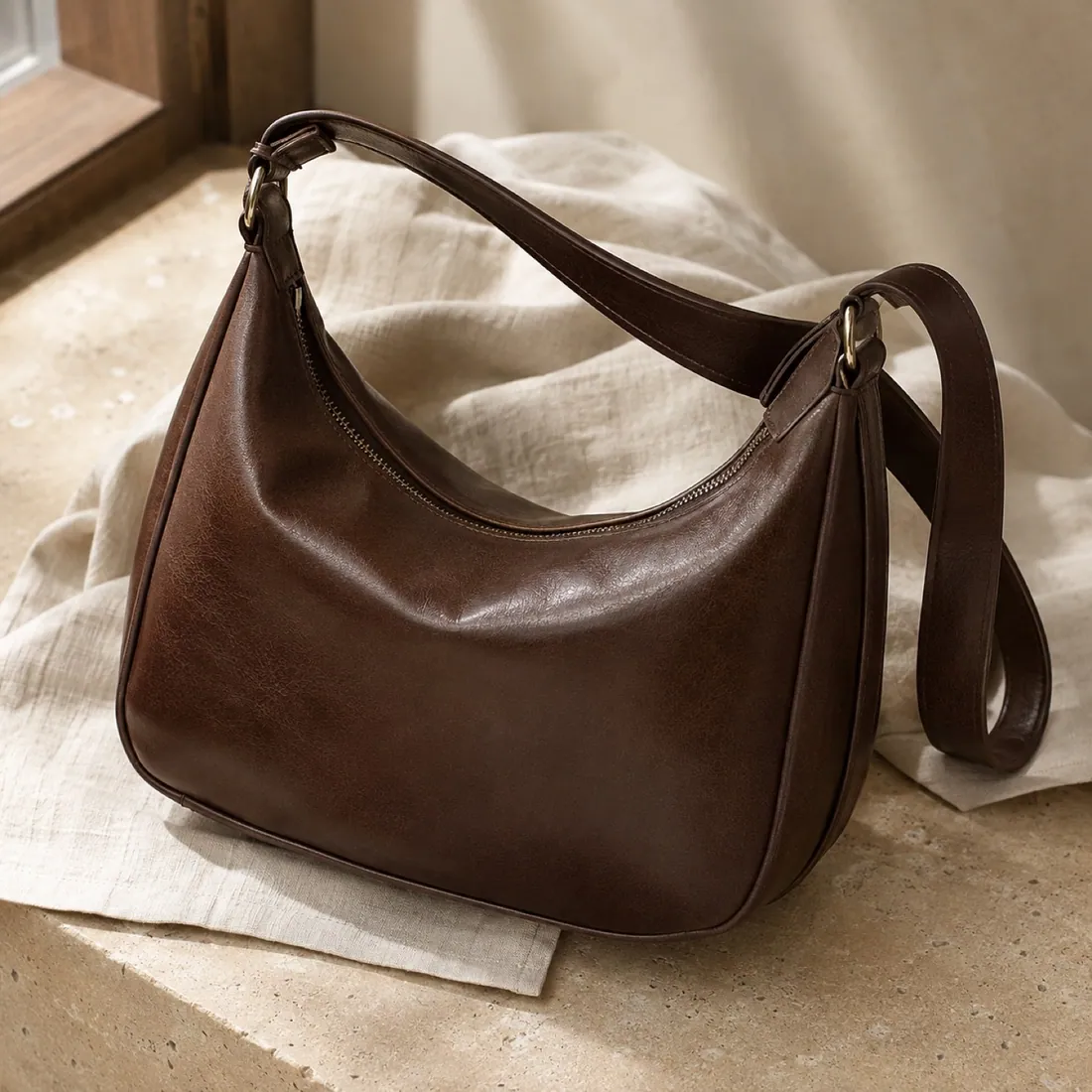 Marsett soft crossbody bag in espresso