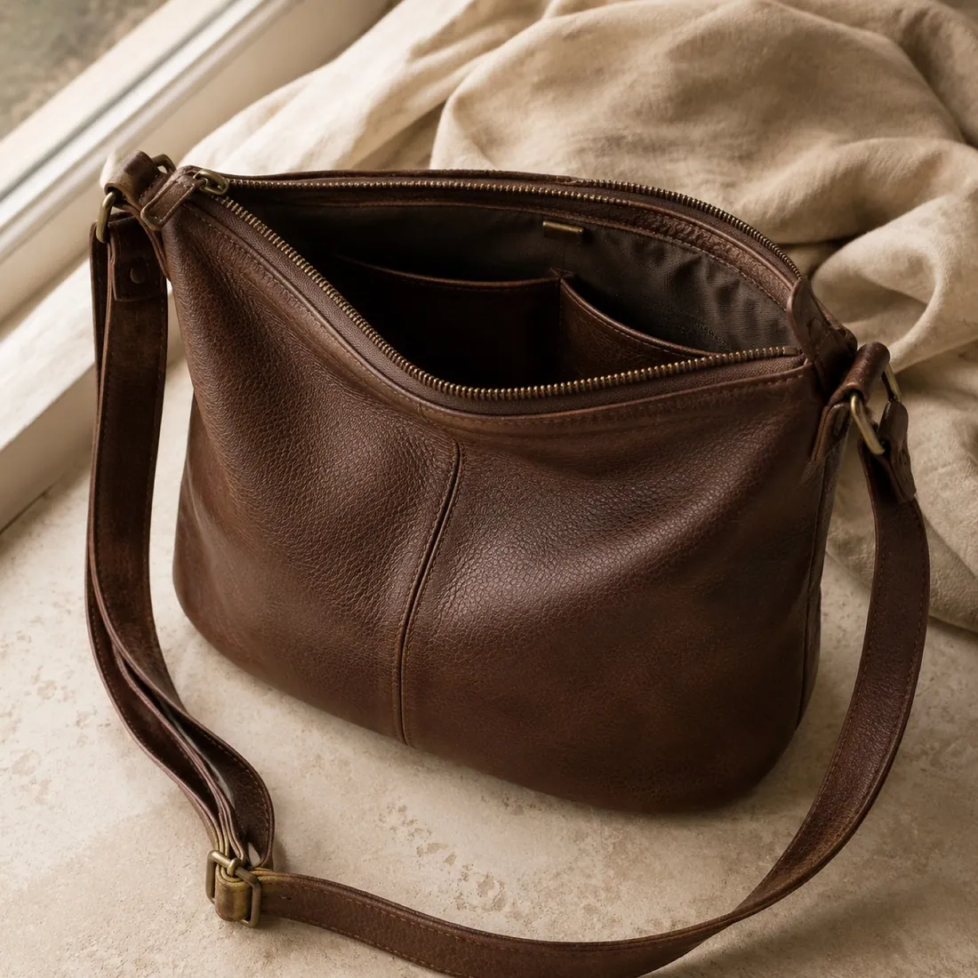Fallow soft crossbody bag in espresso