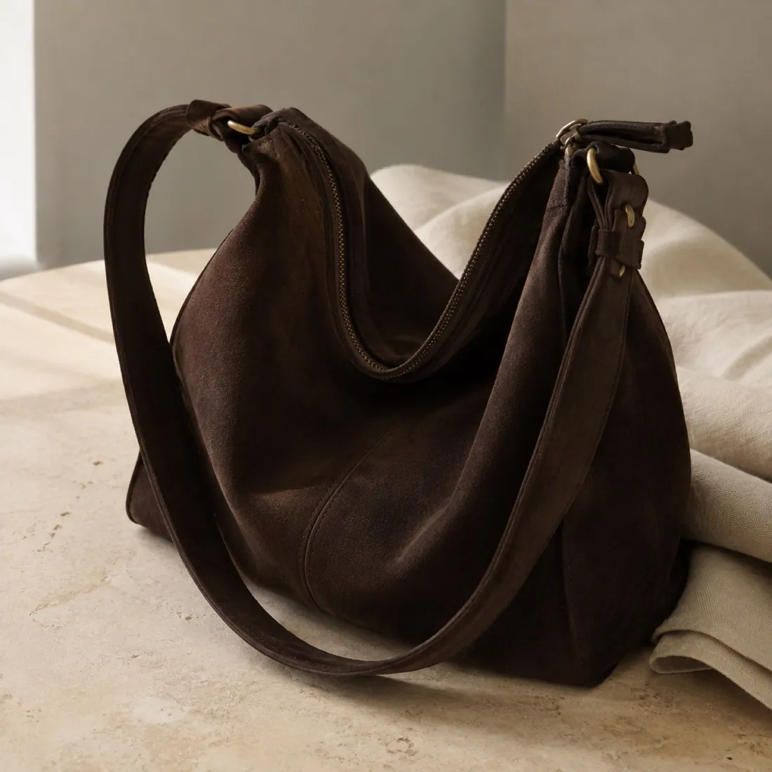 Rimini mini shoulder bag in espresso