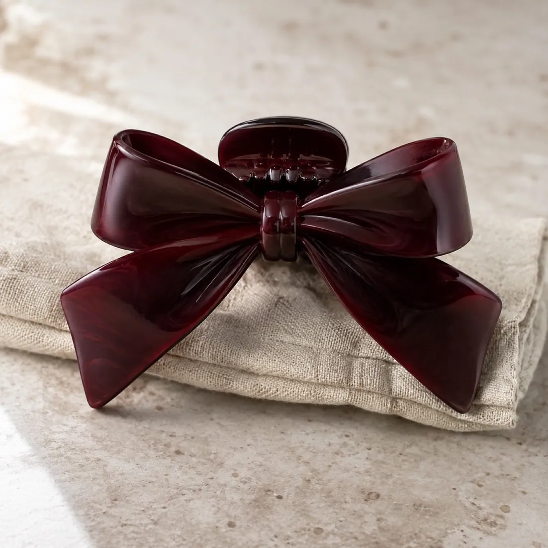 Aveline covered headband in oxblood