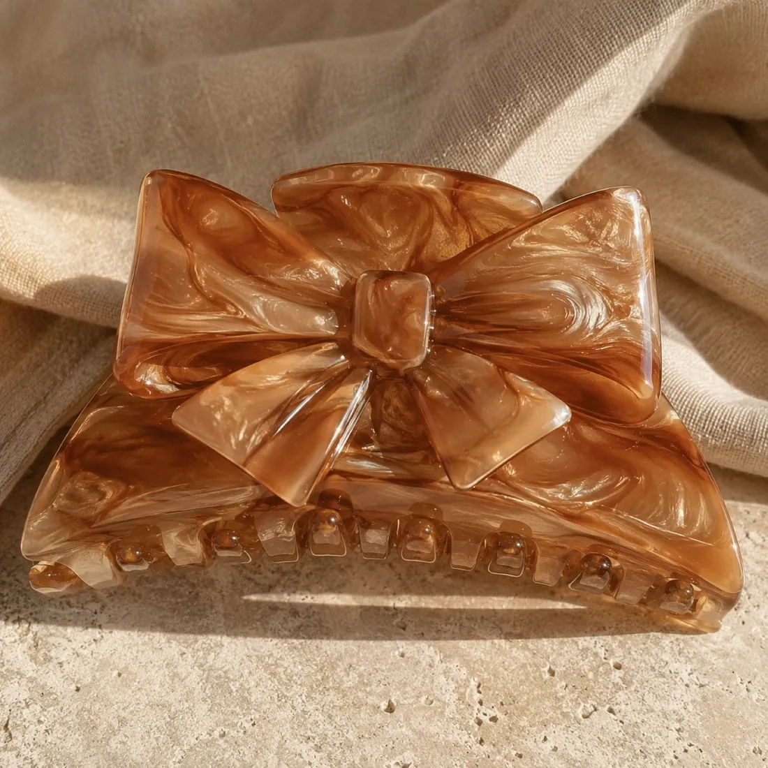 Verona soft scrunchie set in copper tan