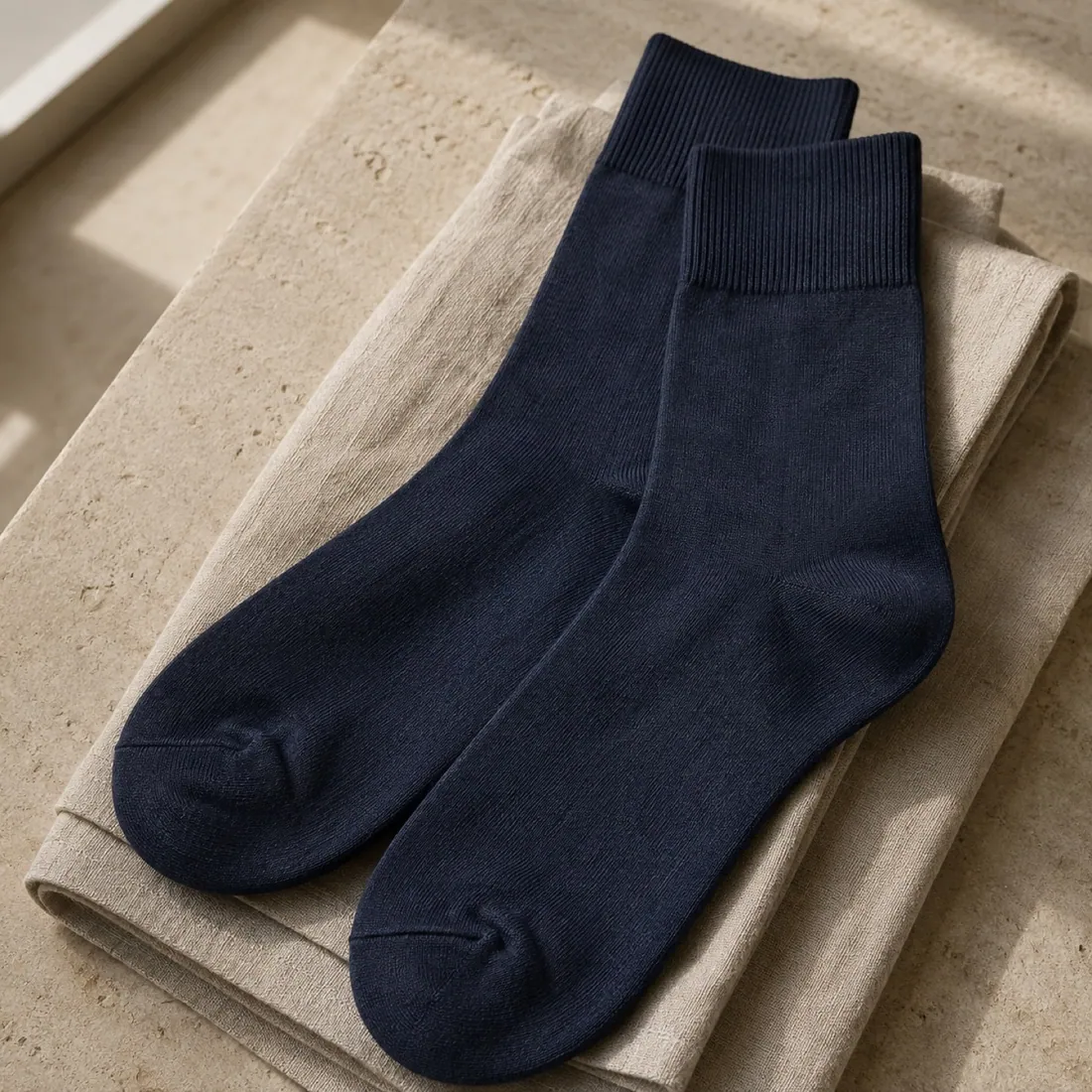 Rimini spark fleck sock in smoked navy
